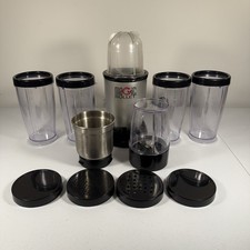 Magic Bullet MB1001C Personal Blender Multi Piece Lot Pitcher Cups Lids