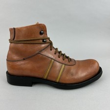 MOMA Tan Brown Leather Ankle Chukka Desert Workwear Casual Dealer Boots EU41 UK7