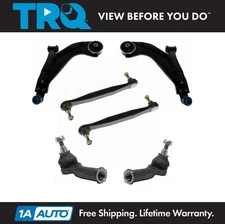 6 Piece Steering & Suspension Kit Control Arms Sway Bar End Links Tie Rods
