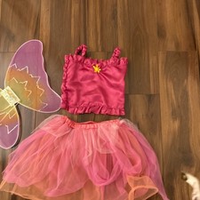 Kids fairy tutu with wings Pinks/ Orange/ Yellow elastic was tutu