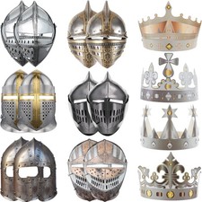 Deekin 24 Pcs Medieval Party Decorations Knight Helmets One Size, Multicolor