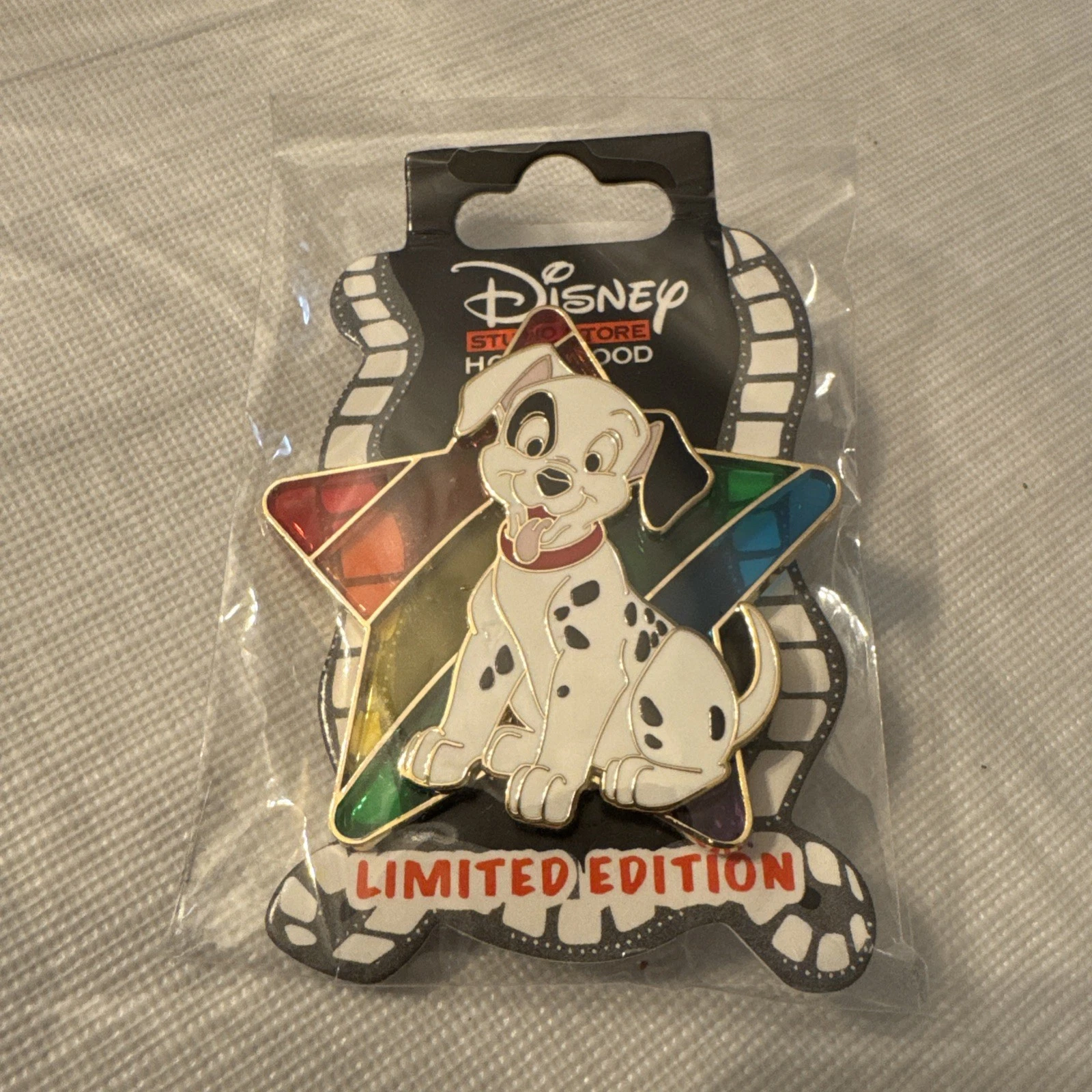 Disney Dogs DSF DSSH Stained Glass Star Pride Rainbow PATCH Dalmatians Pin LE400