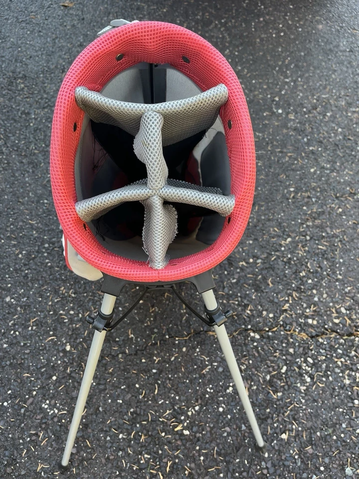 Bolso de pie ligero Top Flite para mujer coral, blanco y gris con divisores de 5 vías Foto 2 de 4