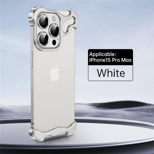 Funda esquinera para iPhone 15 14 13 Pro Max 15 lente de cámara metal aluminio sin marco - Imagen 22 de 27