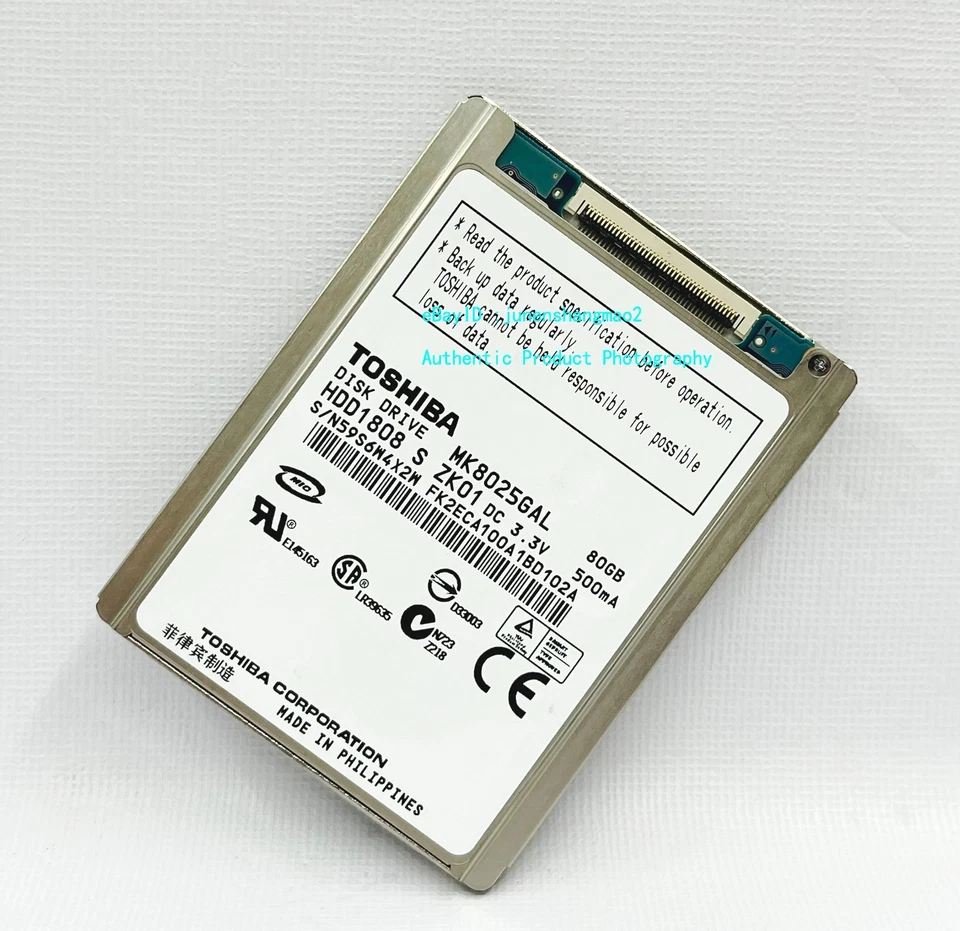 Toshiba 80GB MK8025GAL 1.8" CE 5MM hard drive for notebook/ IPOD/ Video camera. - Image 2 of 4
