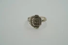 Vintage Sterling Silver Acapulco Olmec Head Spoon Ring Size 8.5 JB45