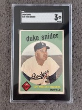 1959 Topps Duke Snider #20 SGC 3