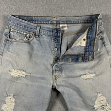Y2K Levi's Distressed Light Wash Jeans Style Button Fly Men's Size 36x32