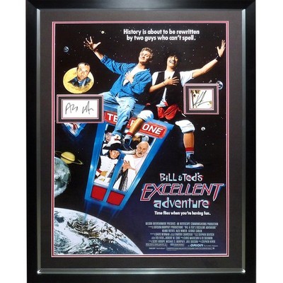 Bill and Teds Excellent Adventure Full-Size Movie Poster Deluxe Framed with Kean