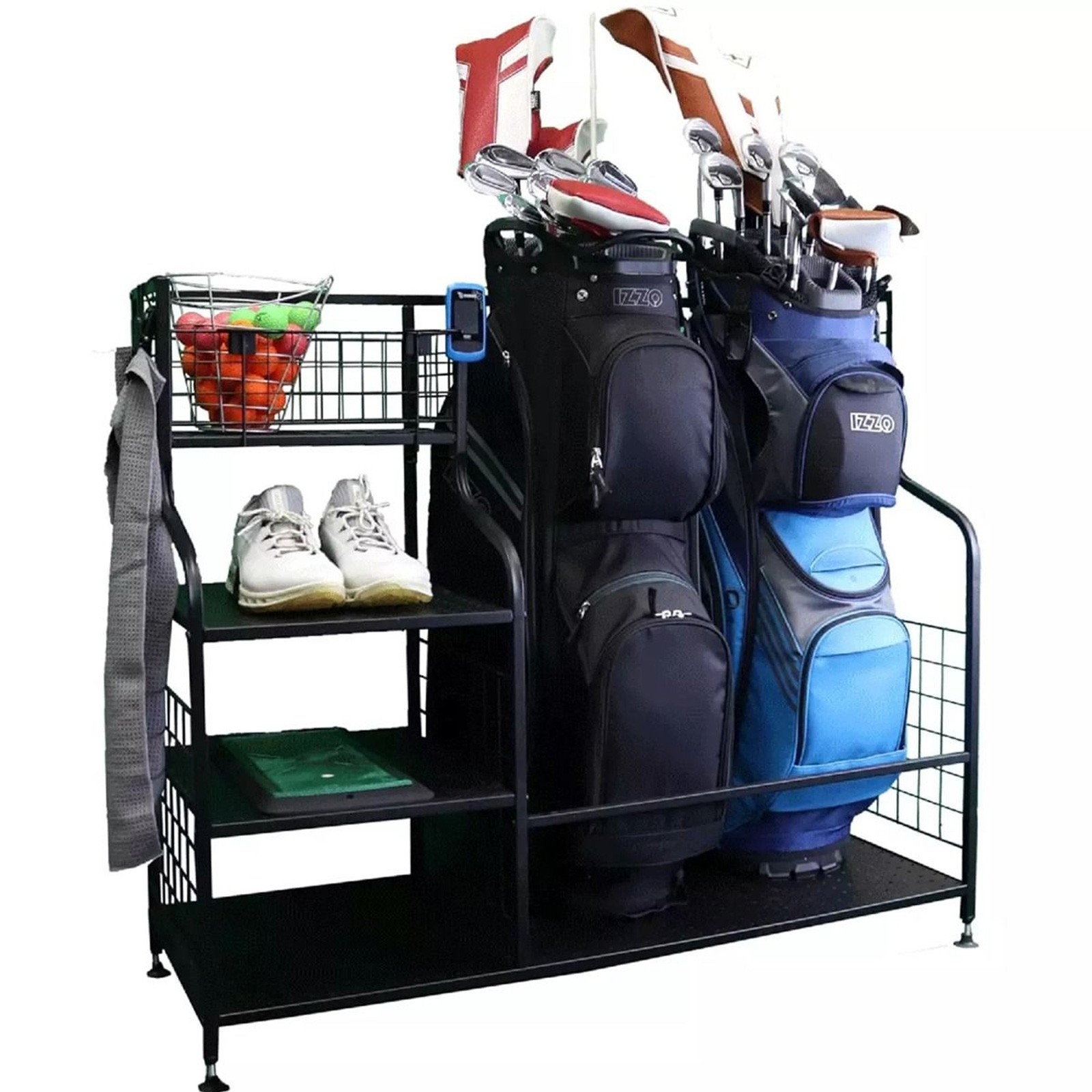 Izzo Golf Storage Organiser Stand Rack Bags Balls Shoes Clubs Single Unit