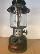 Vintage Coleman Model 220E Dual 2 Mantle Gas Camp Lantern