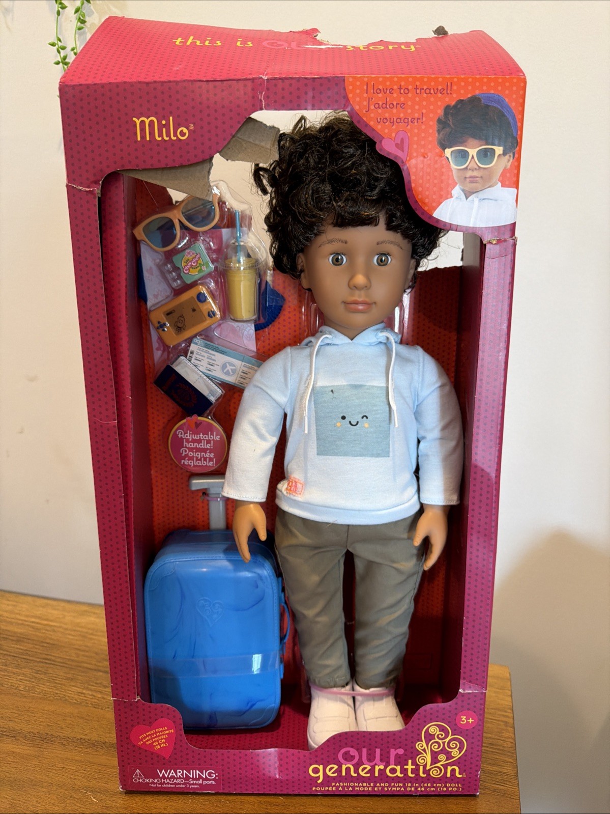 Our Generation Milo 18'' Boy Doll Luggage & Travel Set - REA