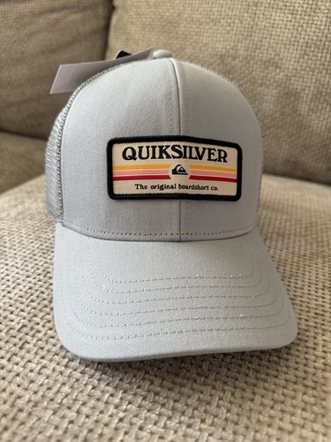 Vintage Y2k Quiksilver Truckermütze Kappe Druckknopflasche Netzrücken Surfbrett Surf Strand - Bild 1 von 3