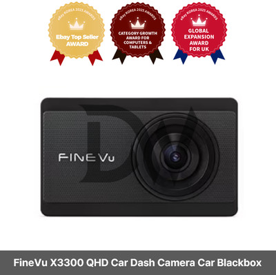 FineVu X3300 QHD Wi-Fi Q/F 2ch 5GHz Car Dash Camera Car Blackbox (32GB) Express