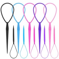 WSYUB Topsy Tail Tools, 10Pcs Hair 1 Count Pack of 10 , Multi-colored