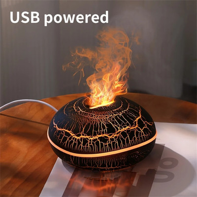   Transform Your Space: 2-in-1 Flame Aroma Diffuser & Humidifier  