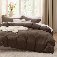 Duvet Cover Queen Size - 3 Pieces Prewashed Cotton-Like Polyester Soft Bedding
