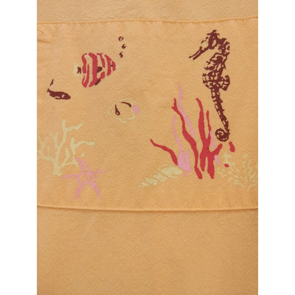 Vestido Jane Ashley Mujer 2X Arte para Usar Estampado en Bloque Océano Peces Caballitos de Mar Foto 4 de 4