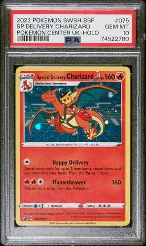 2022 Pokemon Black Star Promo Special Delivery Charizard Holo #SWSH075 PSA 10
