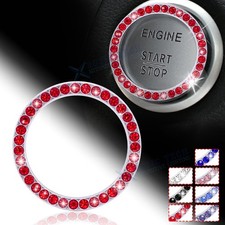 Shiny Key Ignition Starter Knob Ring Emblem Sticker For Women Christmas Gift
