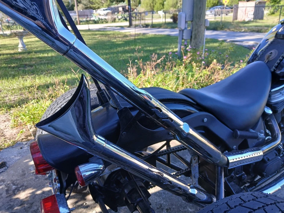 Triciclo Harley Davidson, bicicleta realmente genial, negra con llamas... Foto 3 de 4