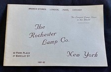 Rochester Lamp Co Catalogue w/ Prices 1891-92 Reprint 32 pp. 8" x 5" Illustrated