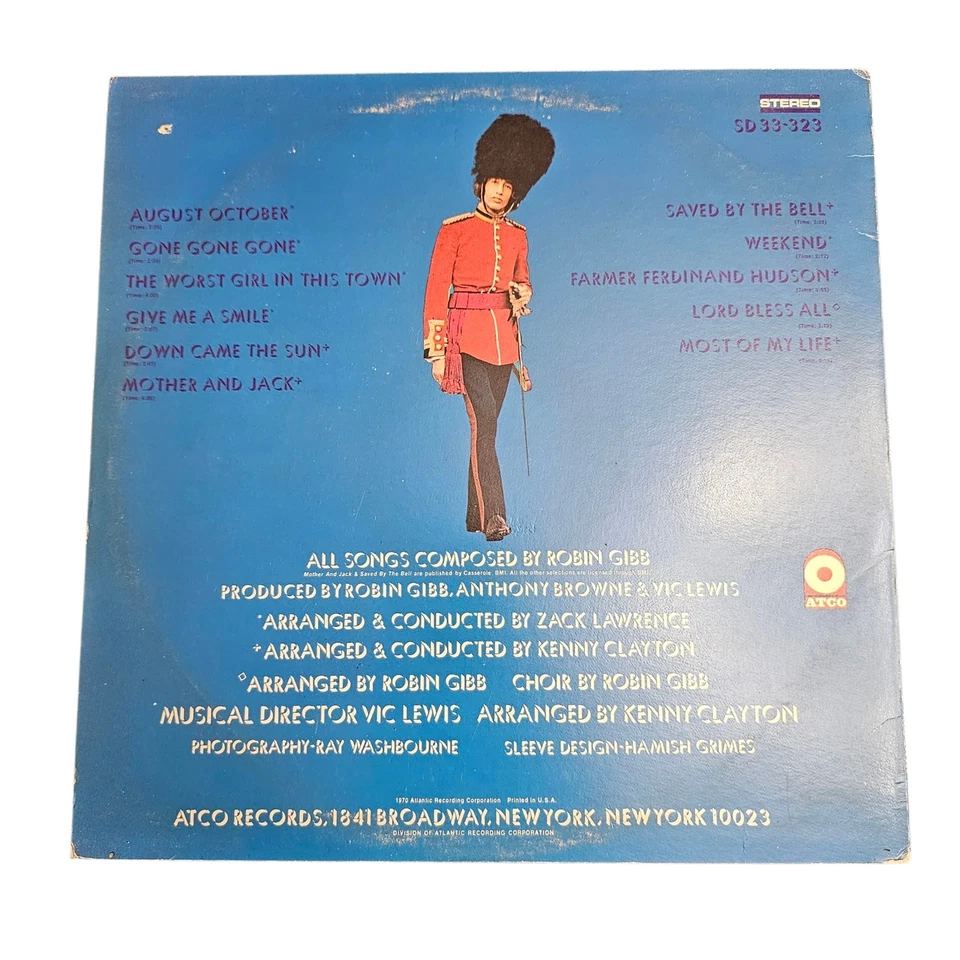 Robin Gibb – Robin's Reign LP Vinyl 1970 ATCO Records SD 33-323 VG+ Bee Gees Foto 2 de 3