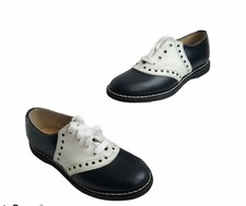 Vintage Willits School Leather Saddle Shoes Navy/white US Kids 2.5 or 4