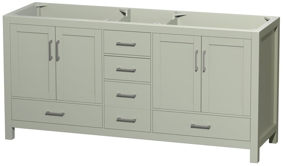 Wyndham Collection WCS141472DSXXMXX Sheffield 71" Double Dark Gray