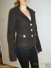 Esprit Blazer Jacke Boucle Wolle braun Gr. S