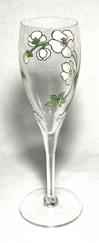 PERRIER JOUET ~ Beautiful Hand Painted Anemone Flower CHAMPAGNE FLUTE (4 Oz.) - Picture 2 of 5