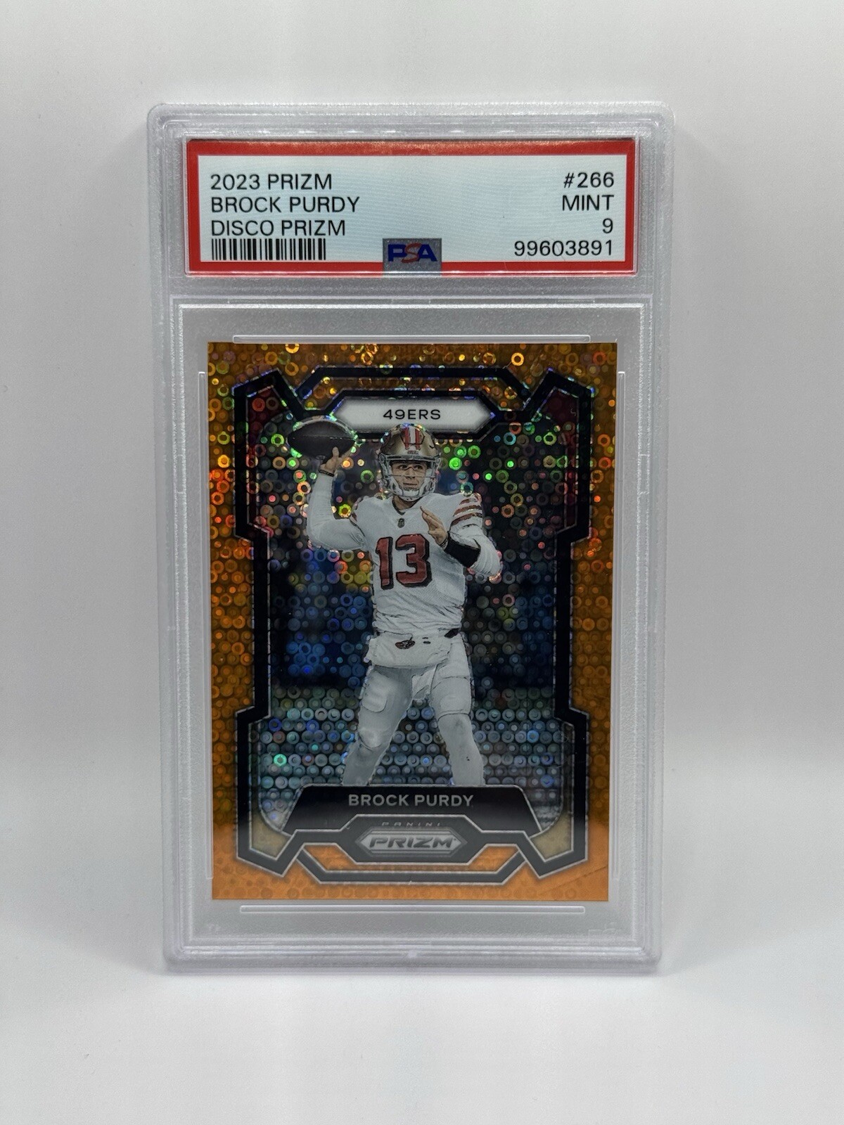 2023 Panini Prizm Brock Purdy #266 Disco Prizm PSA 9 49ers