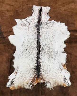 Goat Hide Fur, Fireplace Rug, Icelandic Animal Skin, Nordic Leather Natural Pelt