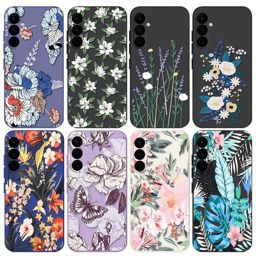 Housse Coque Pour Samsung S24 Ultra S23 FE S22 A15 A55 A35 Étui Fleur Souple TPU - Photo 2 sur 20