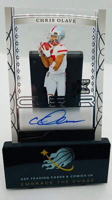 2022 Leaf Trinity Clear Auto /49 Chris Olave #CA-CO1 Rookie Auto RC New Orleans