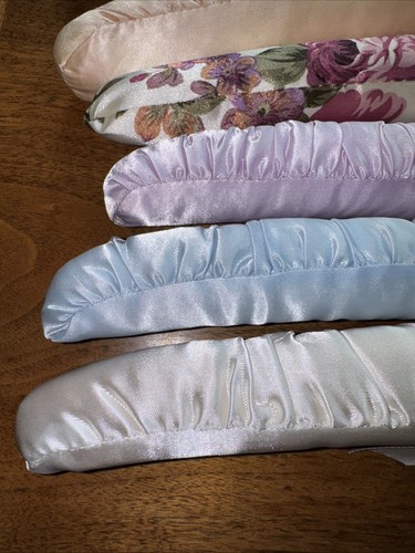 Lot Of 13 Padded Satin Silk Boudoir Lingerie Hangers Victorian Nonsmoking Home - Picture 7 of 10