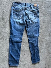 American Eagle Blue Super Stretch Jegging Pants Size 6 Distres