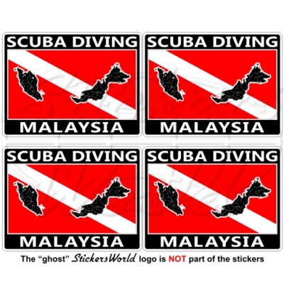 BELGIEN SCUBA DIVING Flagge Aufkleber – 4 Stück, 50 Mm, Wetterfestes Vinyl