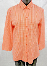 New York Company Blouse Top Size L Button Up Gingham