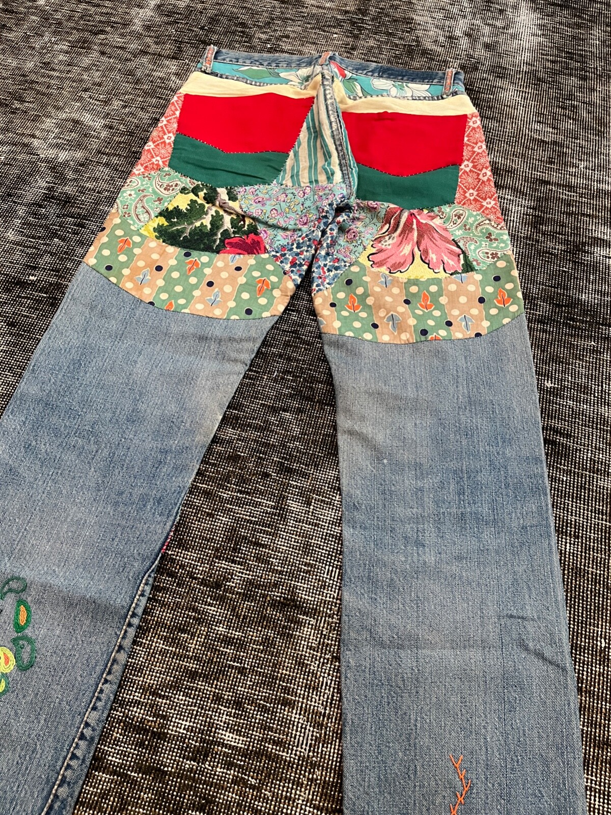 Very Special Rare Original Patchwork Embroidered … - image 7