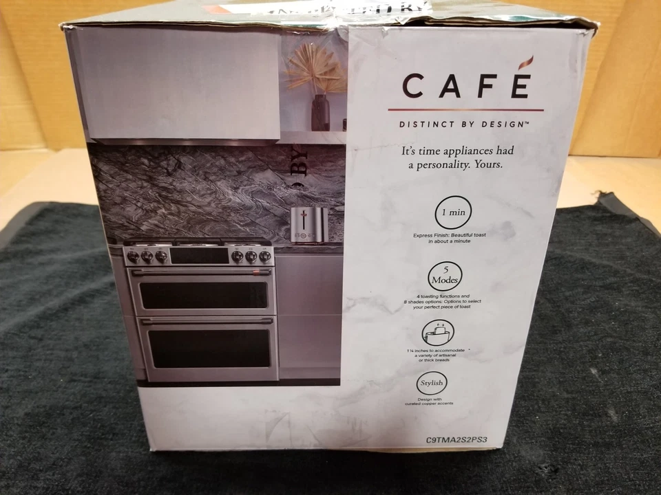 Stainless Steel Café Express Finish 2-Slice Toaster | Extra-Wide Slots, 2-Slice - Image 2 of 4