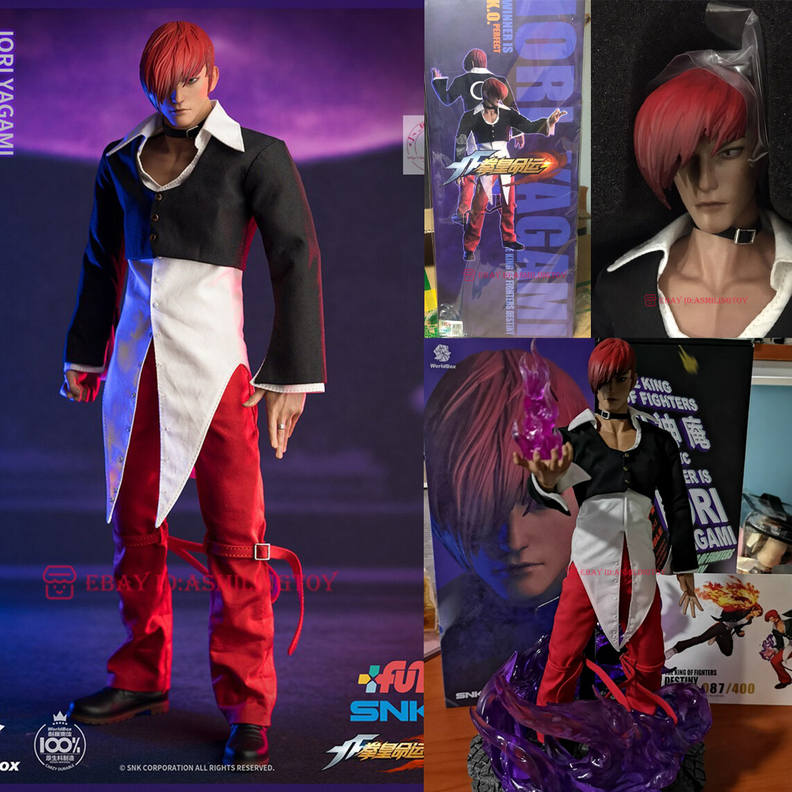 1/6 WorldBox The King Of Fighters KF100 Iori Yagami Action 1/6 WorldBox The King Of Fighters KF100 Iori Yagami Action