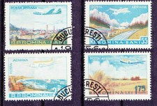 Romania 1956 Aircraft Over Landscapes Airmail 3703