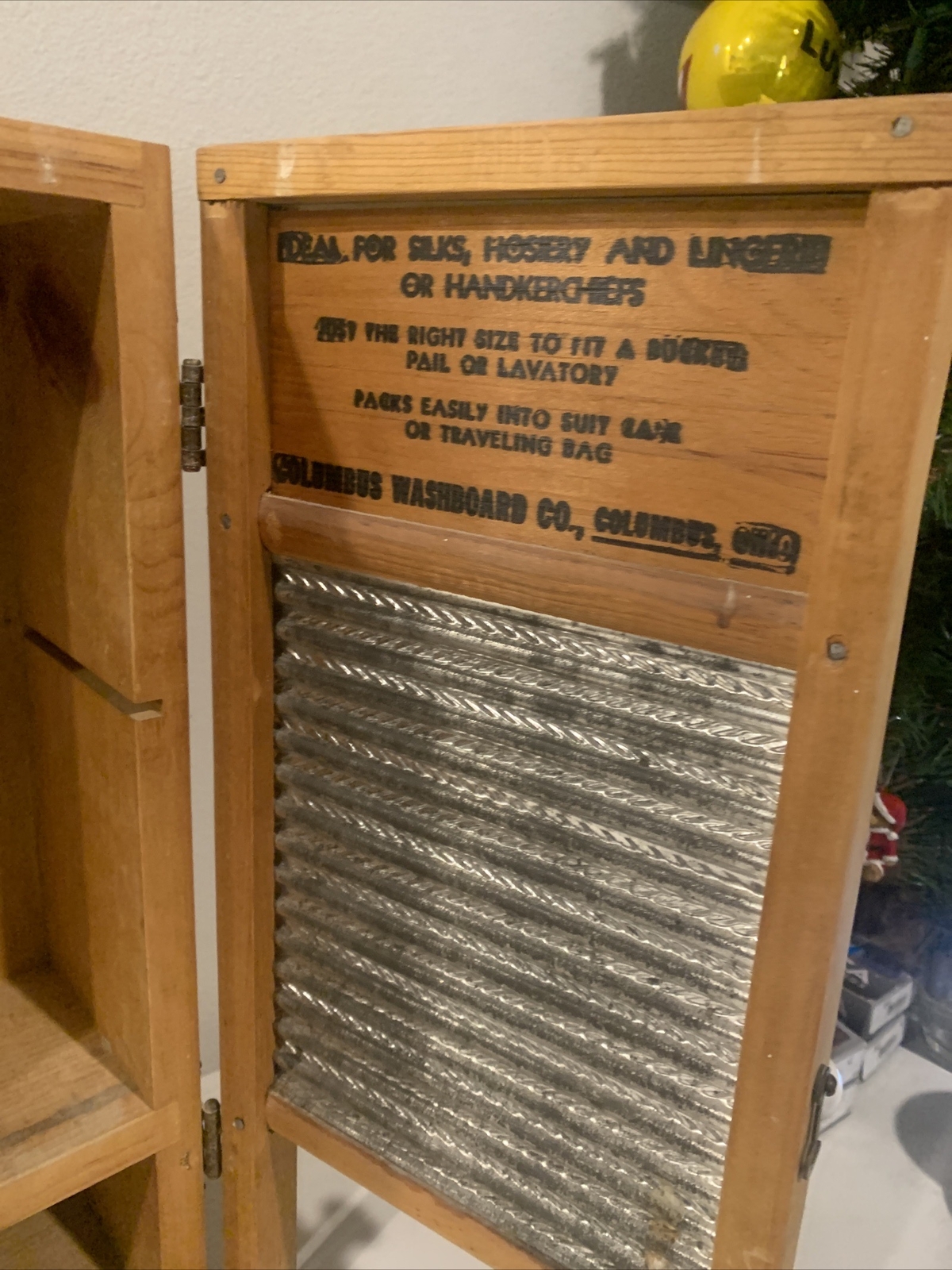 Vintage Dubl Handi Washboard Columbus Washboard Co. Double Sided 18