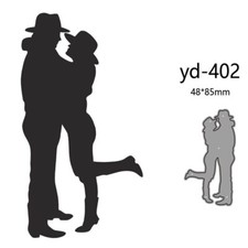 Cowboy Cowgirl Couple Metal Cutting Dies Decoration Scrapbook Card Craft