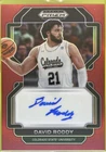 2022-23 Prizm Draft Picks David Roddy Picks Autographs Prizms Red /199 DP-DRO RC