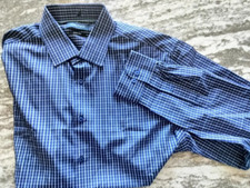 Nautica Mens Long Sleeve Performance Dress Shirt Large MINT FREE SHIPPING