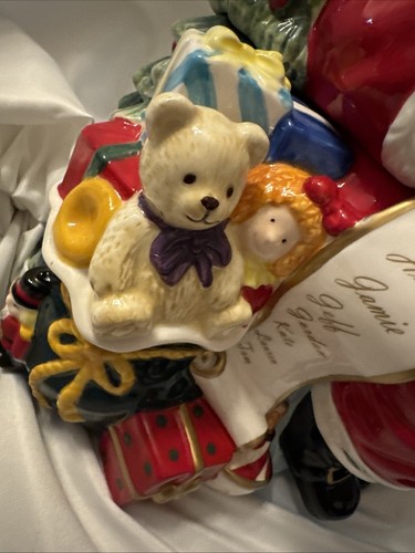 Waterford Holiday Heirlooms, Santa With List Ceramic Cookie Jar 11’ NEW NIB - Picture 3 of 10