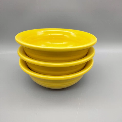 Fiesta Fruit/ Salsa Bowl 3pcs Daffodil Yellow 5 Inch  9 OZ HLC USA