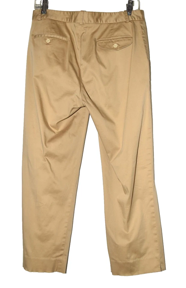 Ralph Lauren Golf Caqui Algodón Corte Julieta Pierna Recta Elastizado Pantalones Mujer 8 Foto 4 de 4